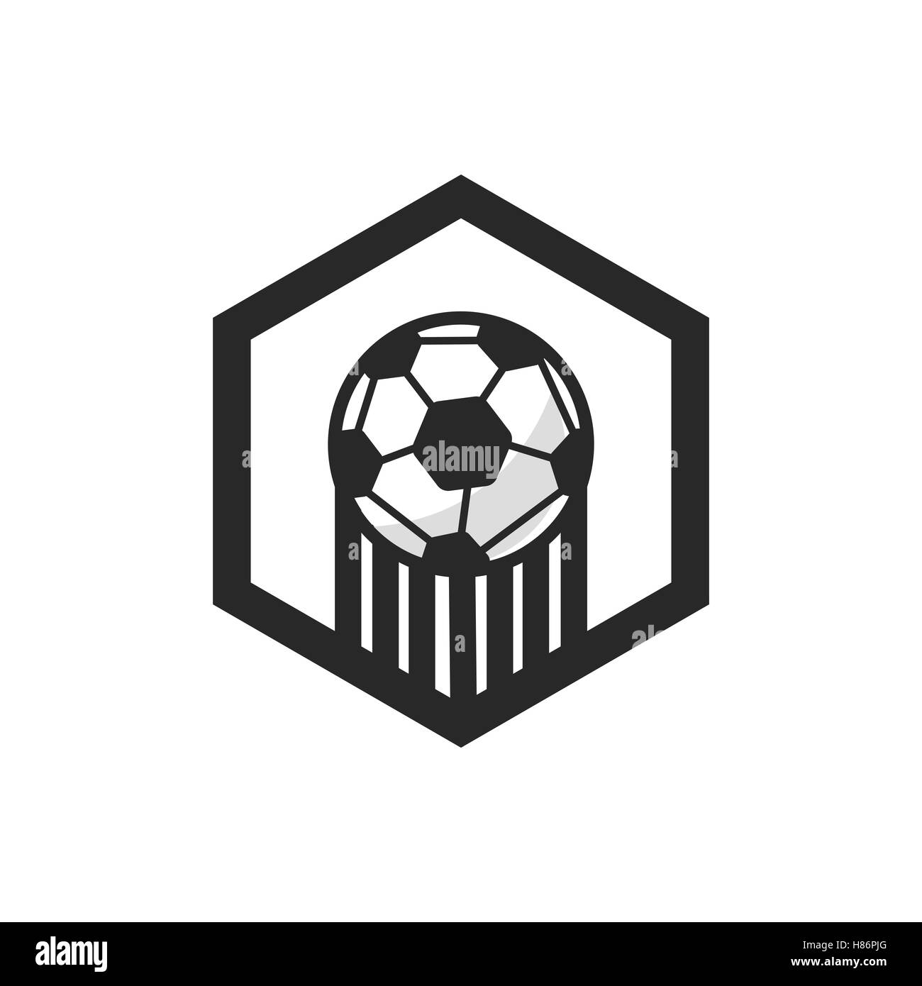 Logo et le football ou soccer vecteur Badge Banque D'Images