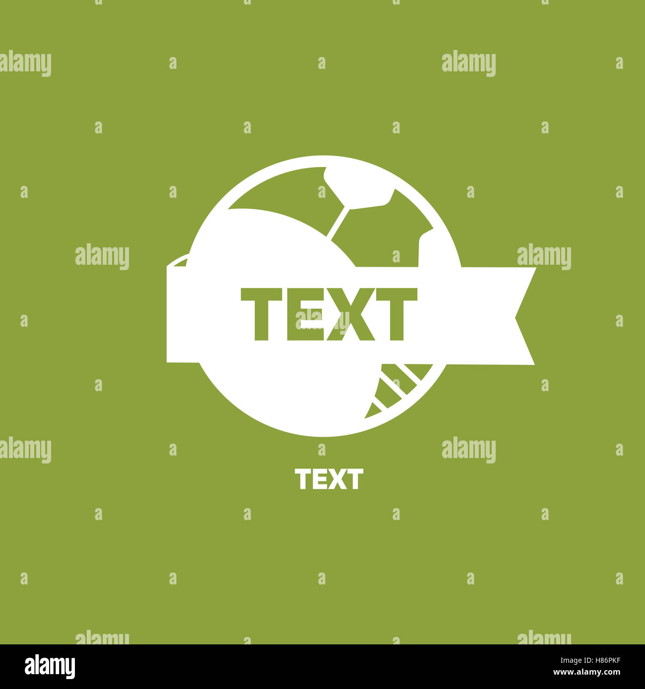 Dans le monde de football - logo Vector Banque D'Images