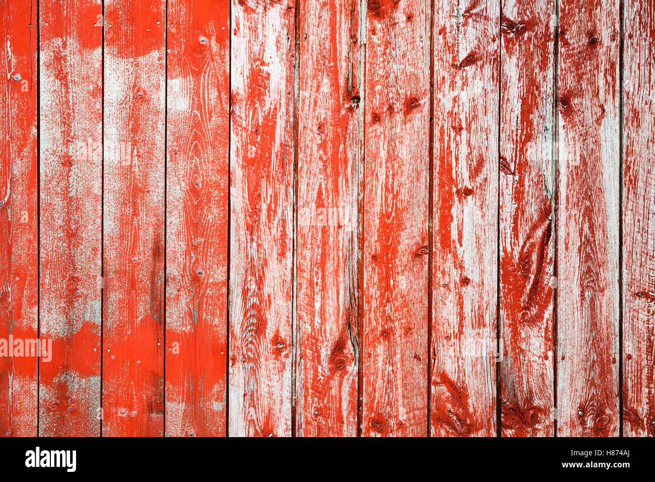 Grungy red modèle mur en bois décoratif, texture de fond photo Banque D'Images