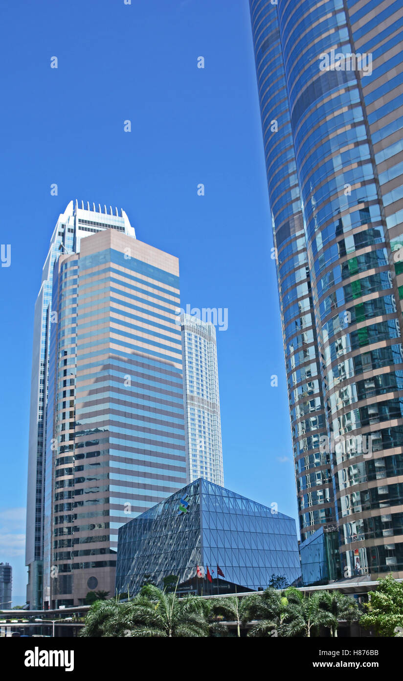 Des affaires et des finances de la ville le centre de l'île de Hong Kong Banque D'Images