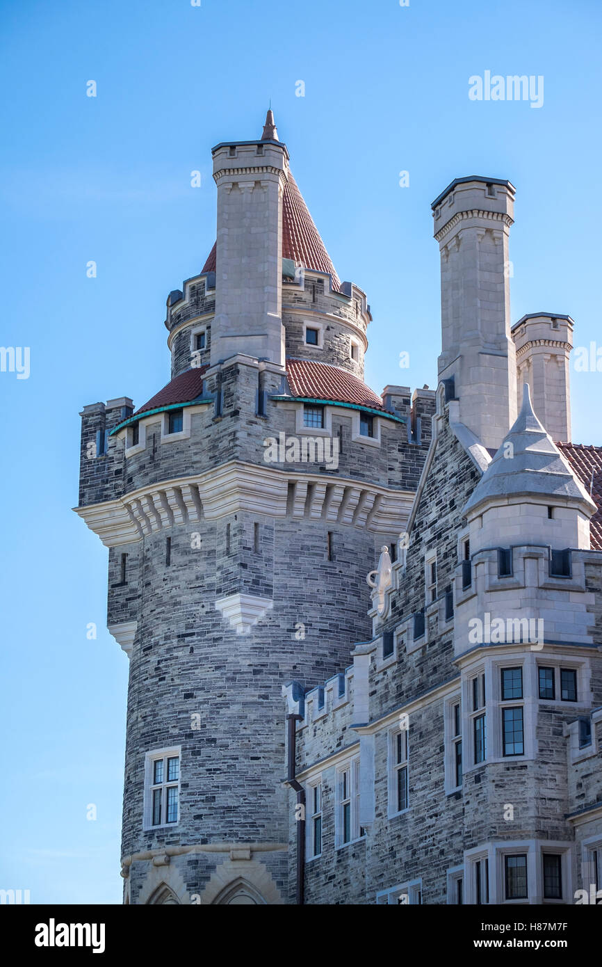 Casa Loma à Toronto Canada construit dans le style néo-gothique. Banque D'Images