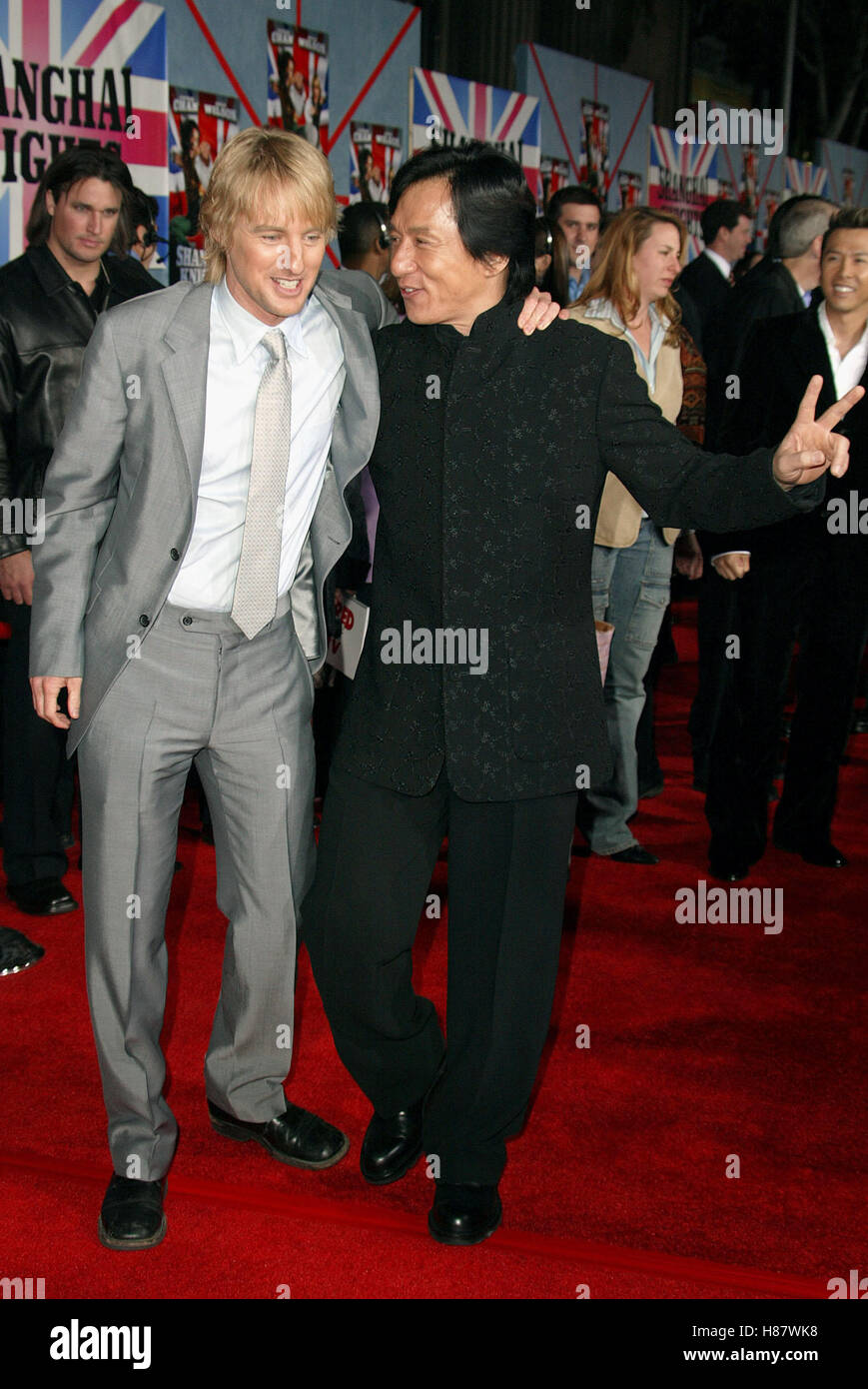 OWEN WILSON & JACKIE CHAN SHANGHAI KNIGHTS PREMIER FILM EL CAPITAN THEATRE HOLLYWOOD USA 03 Février 2003 Banque D'Images