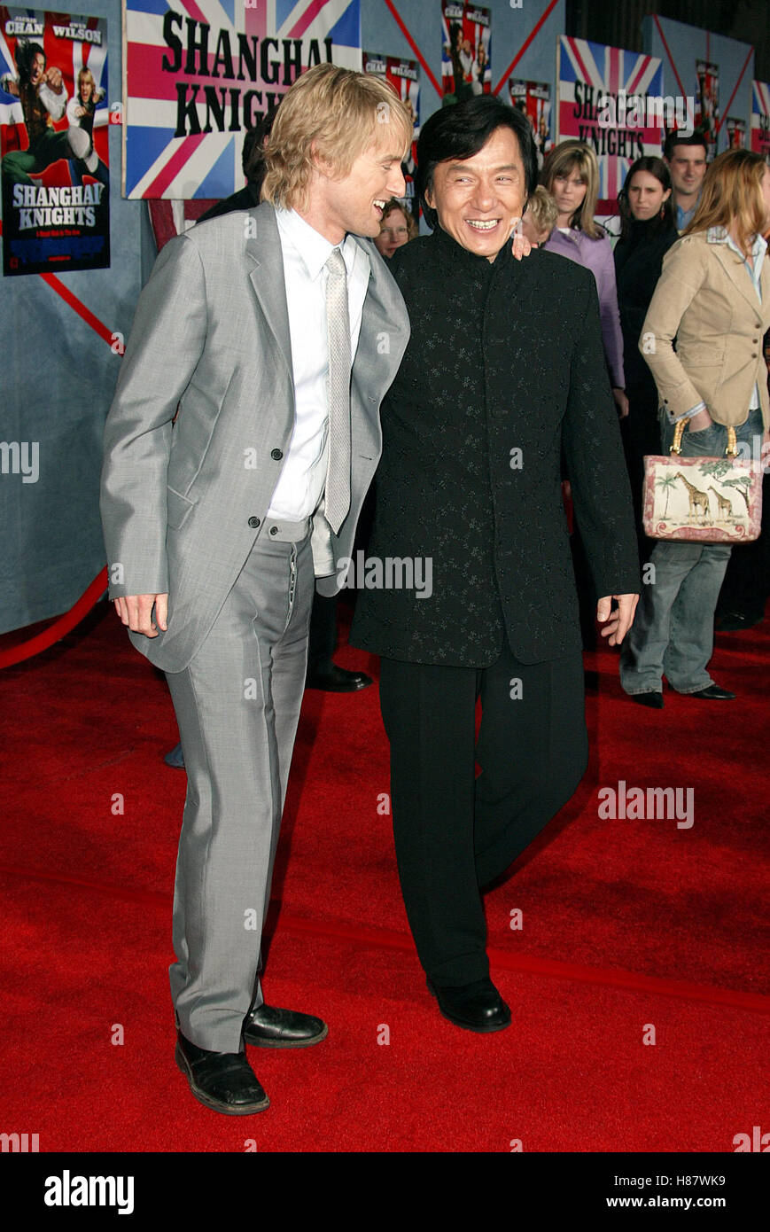 OWEN WILSON & JACKIE CHAN SHANGHAI KNIGHTS PREMIER FILM EL CAPITAN THEATRE HOLLYWOOD USA 03 Février 2003 Banque D'Images