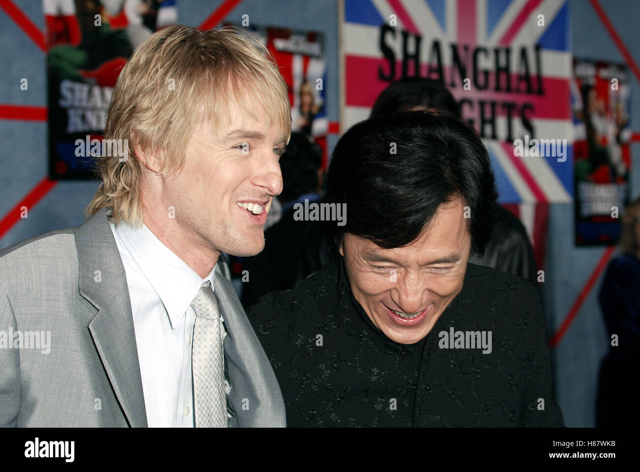 OWEN WILSON & JACKIE CHAN SHANGHAI KNIGHTS PREMIER FILM EL CAPITAN THEATRE HOLLYWOOD USA 03 Février 2003 Banque D'Images