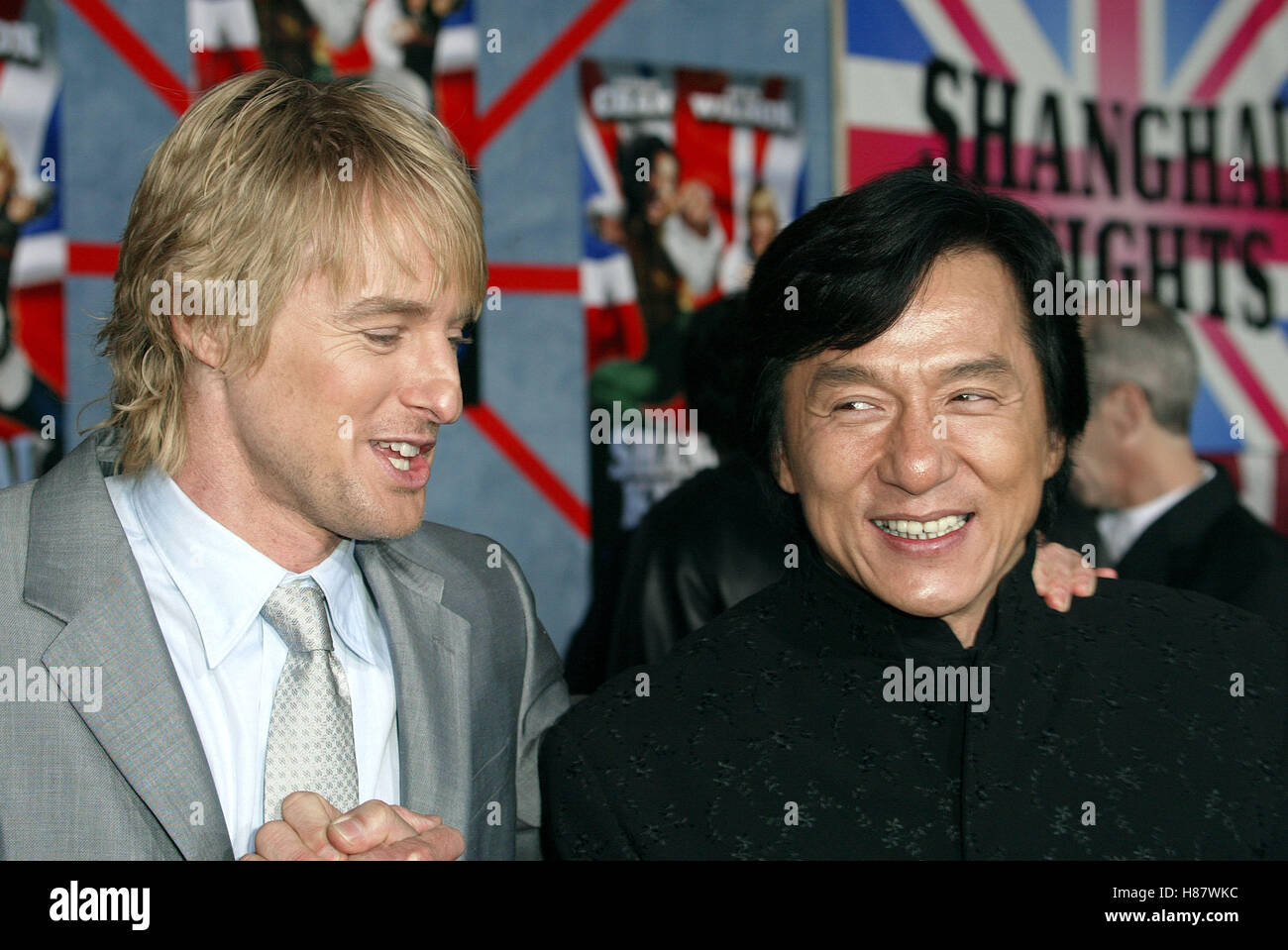 OWEN WILSON & JACKIE CHAN SHANGHAI KNIGHTS PREMIER FILM EL CAPITAN THEATRE HOLLYWOOD USA 03 Février 2003 Banque D'Images