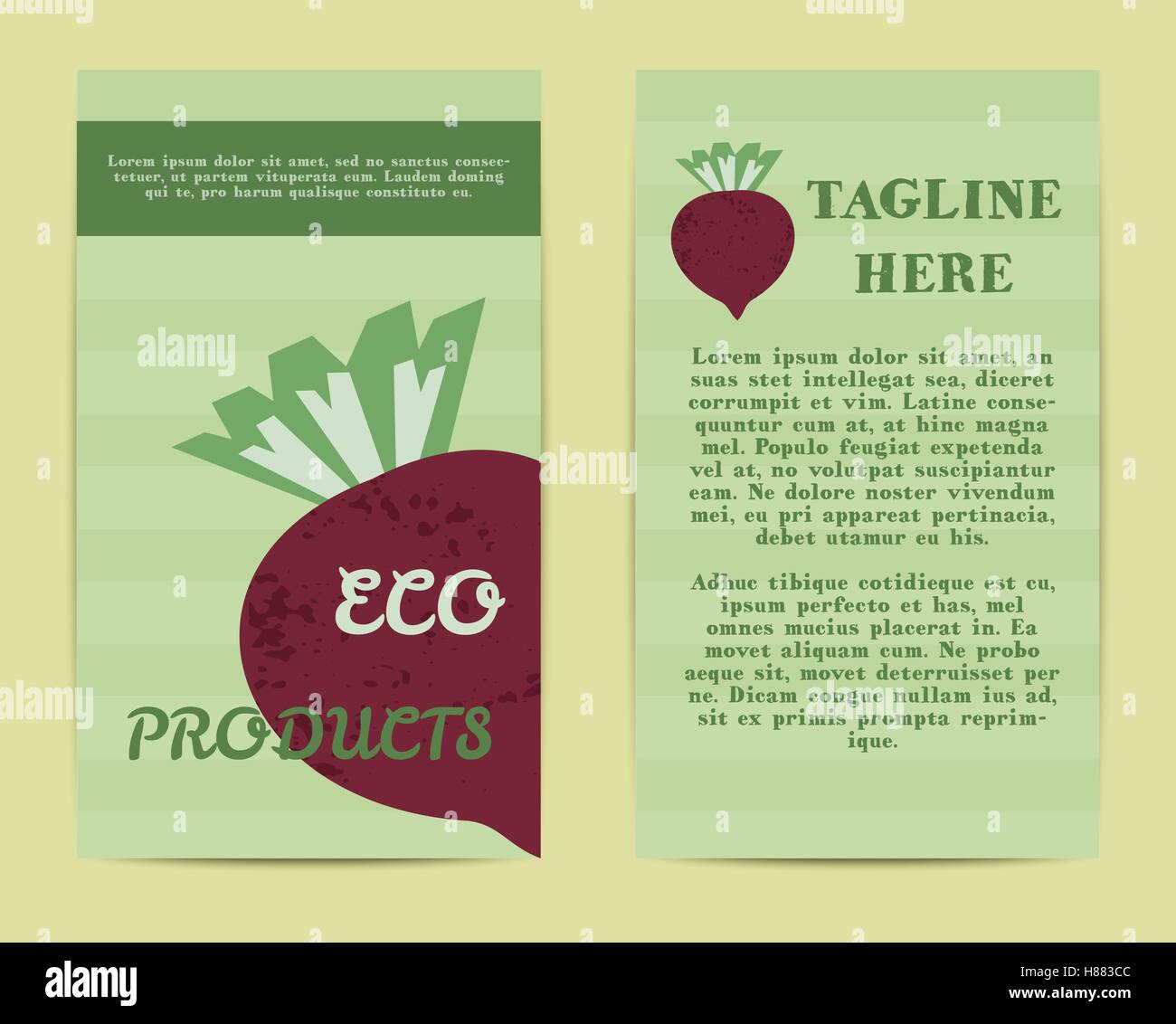 Farm Fresh élégant circulaire, modèle ou conception de la brochure. La conception de la maquette à l'ombre. Couleurs d'époque. Meilleur pour le shop, foires, marchés bio eco et les entreprises locales. Vector illustration Illustration de Vecteur