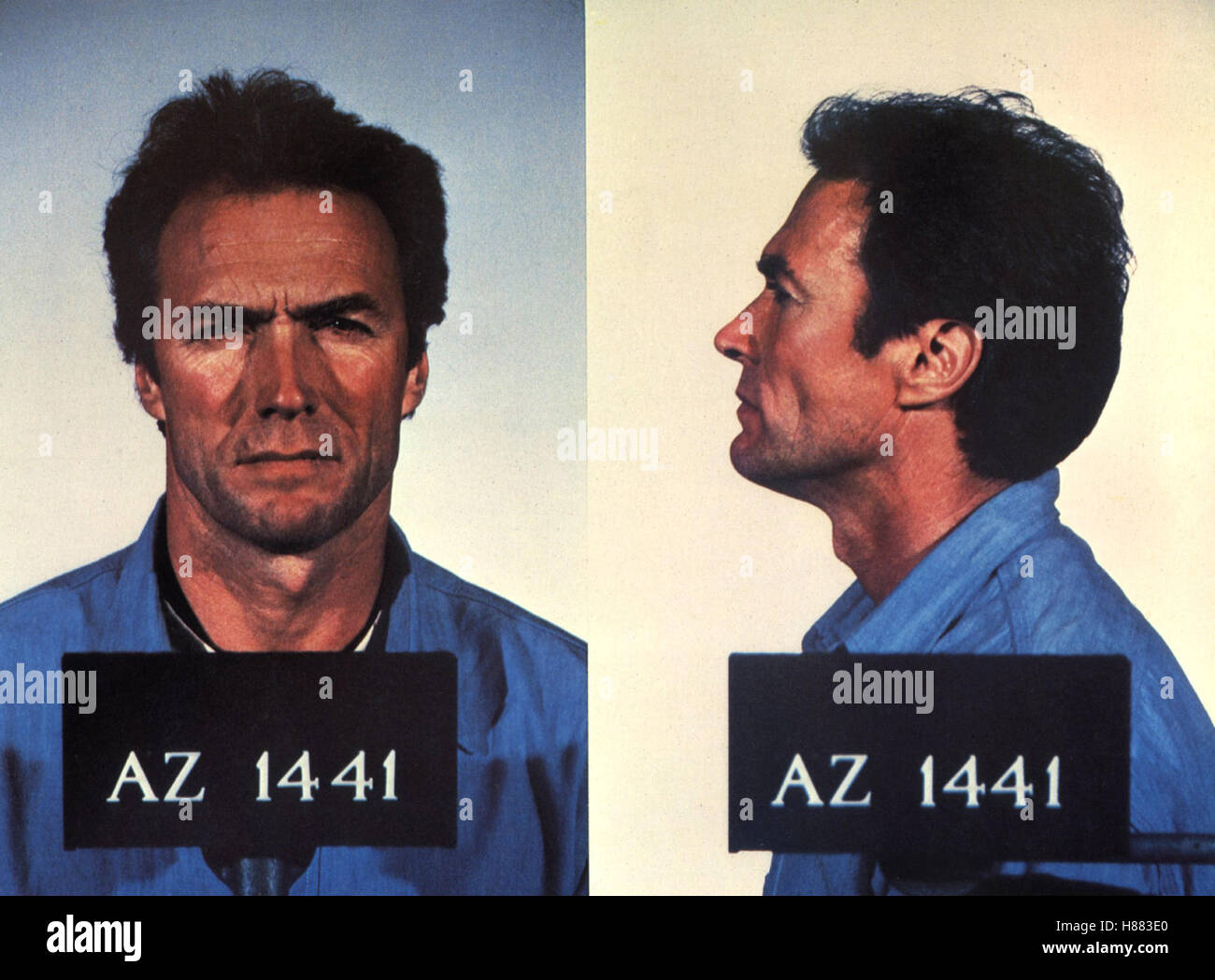 Die Flucht von Alcatraz (ESCAPE FROM ALCATRAZ) USA 1979, Regie : Don Siegel, CLINT EASTWOOD, Ausdruck : Détenu, Verbrecherfoto Banque D'Images