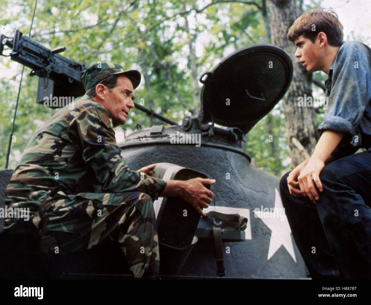 Der Tank (réservoir), USA 1983, Regie : Marvin J. Chomsky, JAMES GARNER, C.  Thomas Howell, Ausdruck : assiette uniforme, Camouflage, Panzer Photo Stock  - Alamy