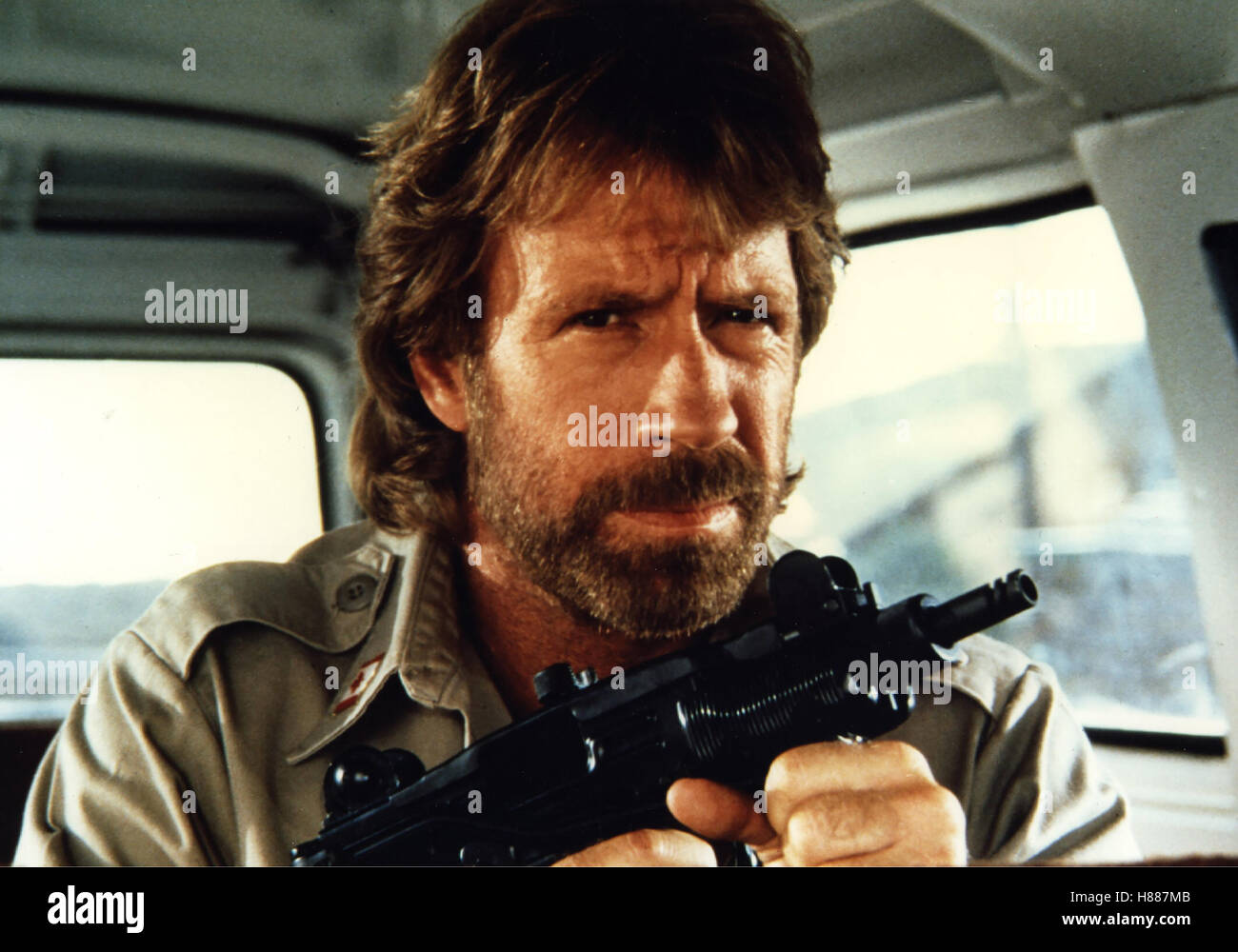 Missing in action, (Missing In Action) USA1984, Regie : Joseph Zito, CHUCK NORRIS, Ausdruck : Maschinengewehr Banque D'Images