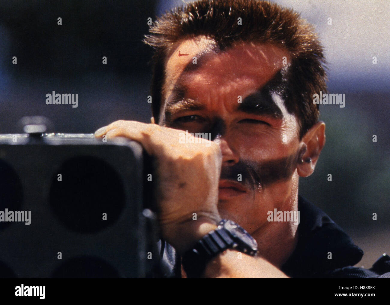 Phantom-Kommando, (Commando) USA 1985, Regie : Mark L. Lester, Arnold Schwarzenegger, Ausdruck : Tarnung Banque D'Images