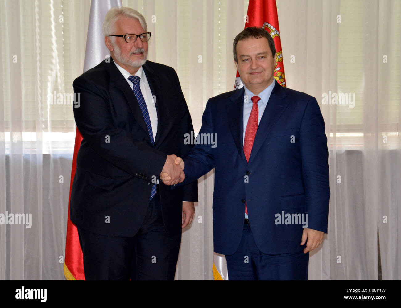 Belgrade, Serbie. 30 septembre 2016 Pologne : Le ministre des Affaires étrangères, Witold Waszczykowski dans la visite officielle en République centrafricaine Banque D'Images