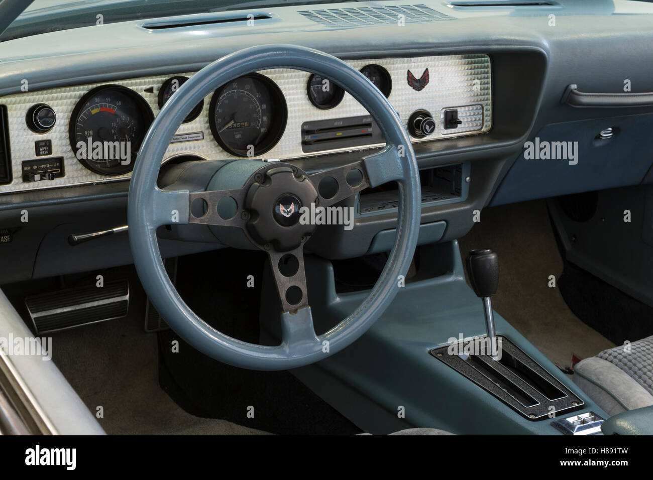 Tableau de bord de 1979 Pontiac Trans AM Banque D'Images