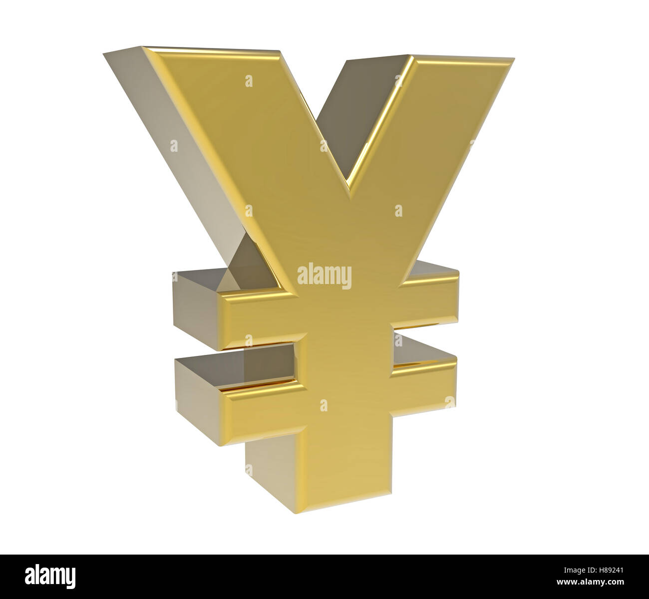 Symbole du yen, monnaie japonaise, 3D Rendering Banque D'Images