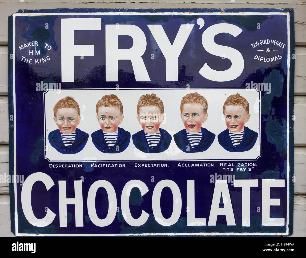 Fry's vintage publicité chocolat signe en norchard la forêt de Dean Banque D'Images