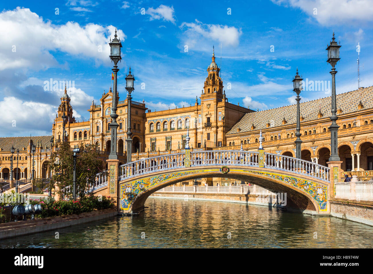 Place d'Espagne à Séville, Espagne Banque D'Images