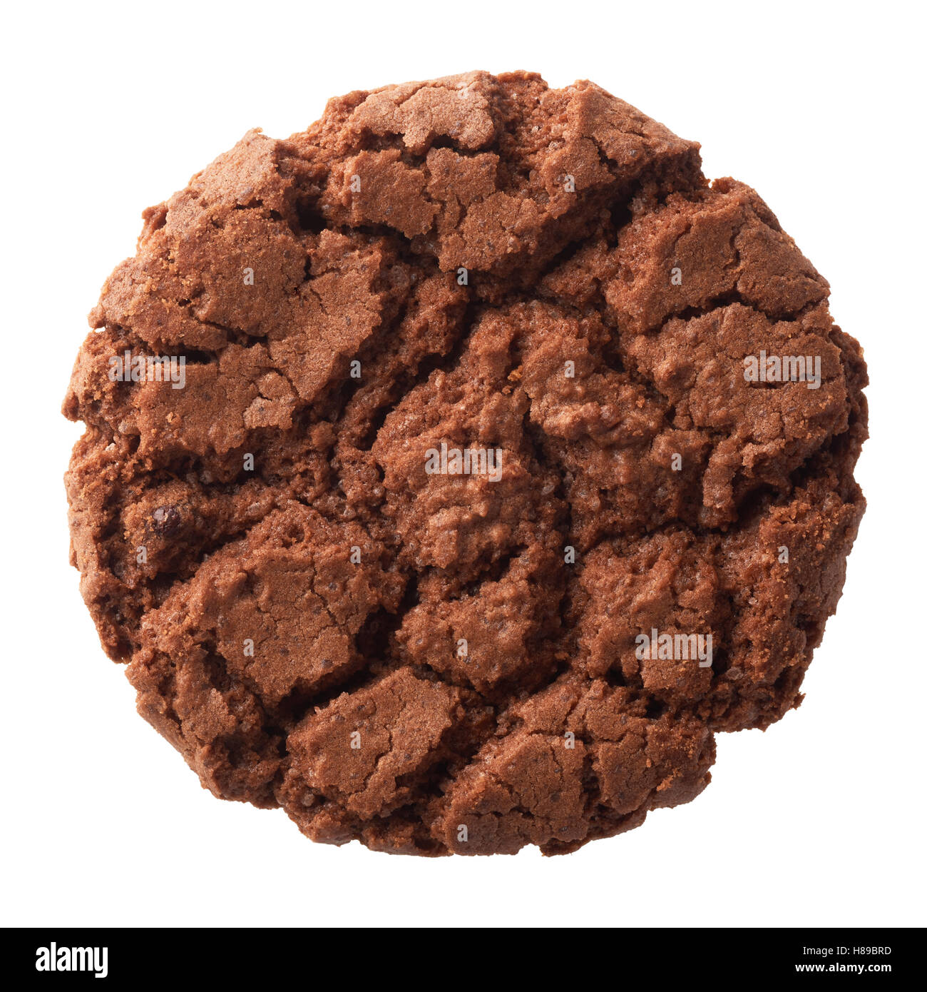 Objets isolés : Dark Chocolate cookie, isolé sur fond blanc Banque D'Images