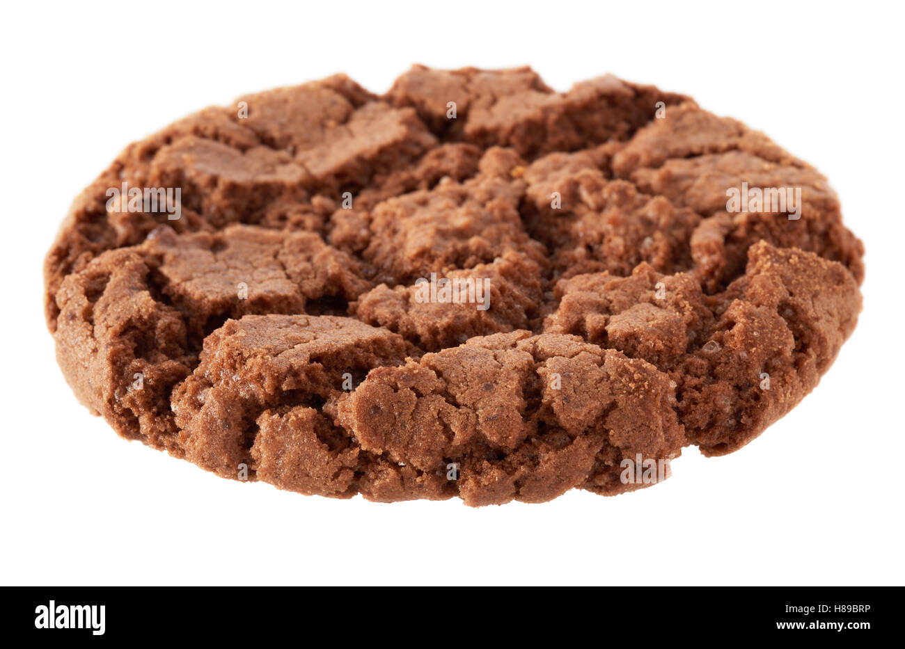 Objets isolés : Dark Chocolate cookie, isolé sur fond blanc Banque D'Images