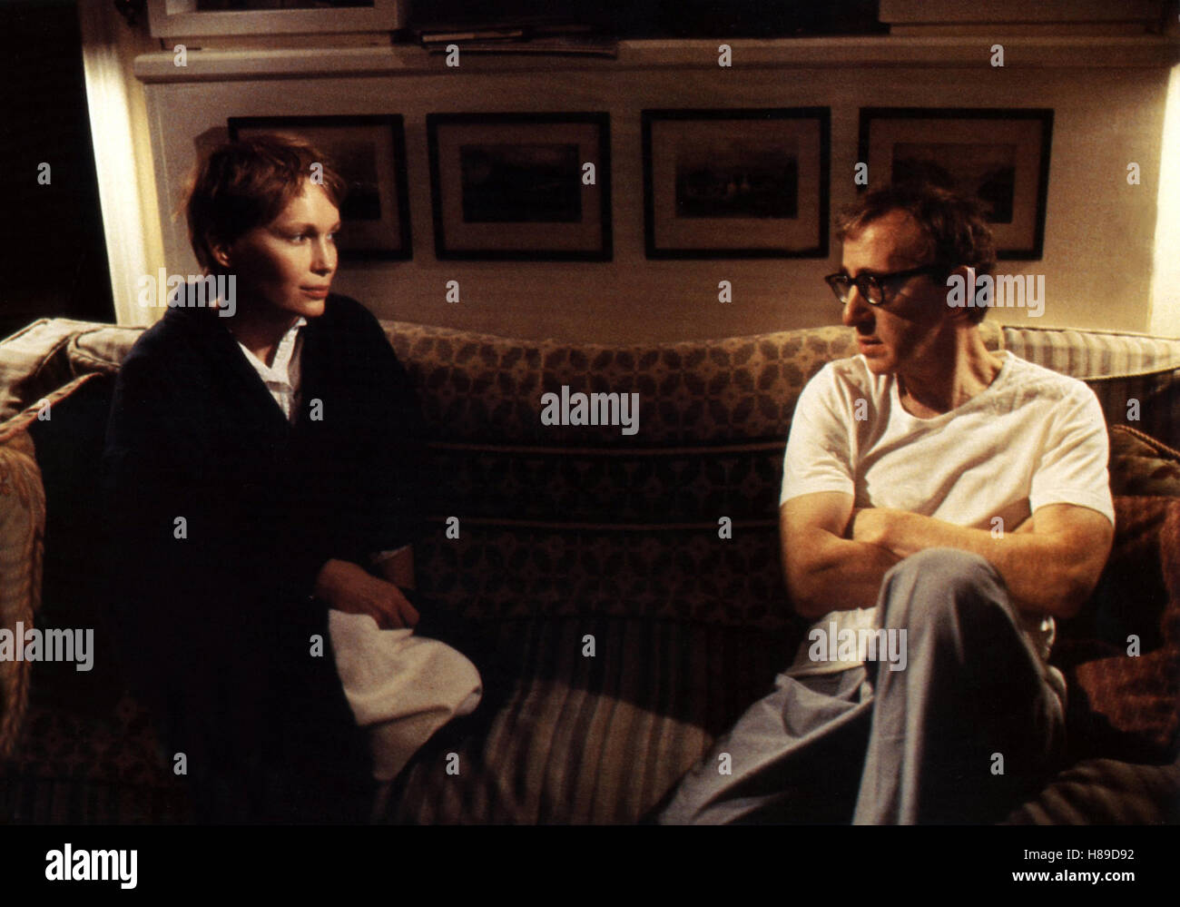 Ehemänner und Ehefrauen, (MARI ET FEMME) USA 1992, Regie : Woody Allen, Mia Farrow, Woody Allen, Ausdruck : Schauspieler-Ehepaar Banque D'Images