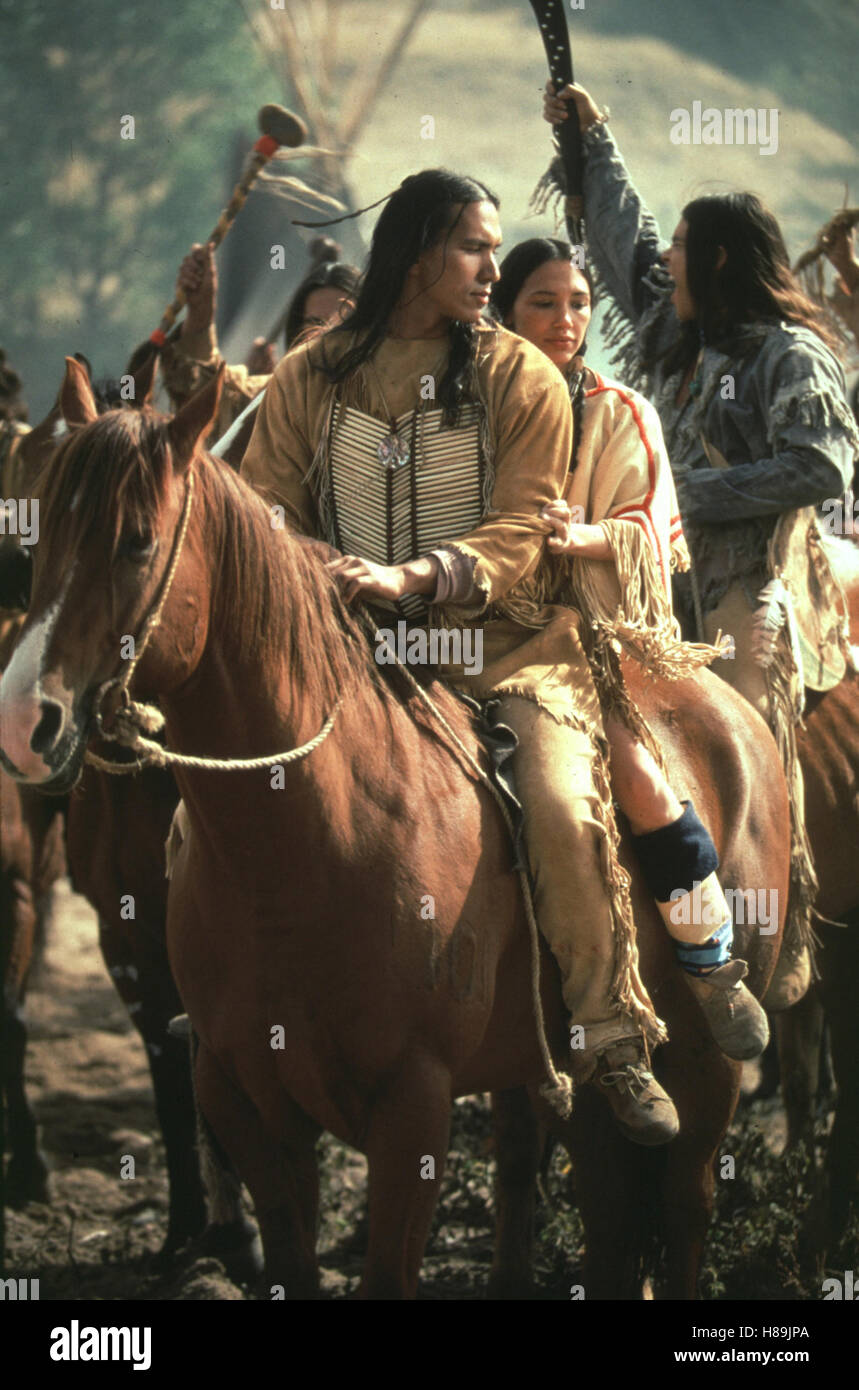 Crazy Horse (cheval fou) USA 1996, Regie : John Irvin, Michael Greyeyes, IRENE BEDARD, Ausdruck : Pferde, Indianer Banque D'Images