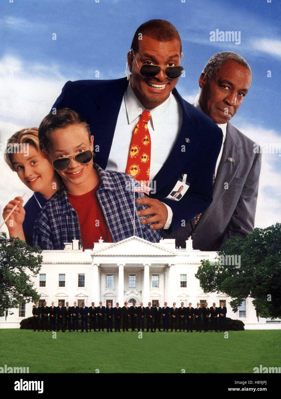 Monsieur le Président, junior (PREMIER ENFANT) USA 1996, Regie : David Mickey Evans, ZACHERY TY BRYAN, BROCK PIERCE, Sinbad, ROBERT GUILLAUME, Ausdruck : Weißes Haus, Agent, Sonnenbrille Banque D'Images