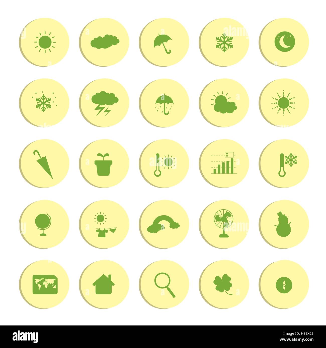 Weather icons set Illustration de Vecteur