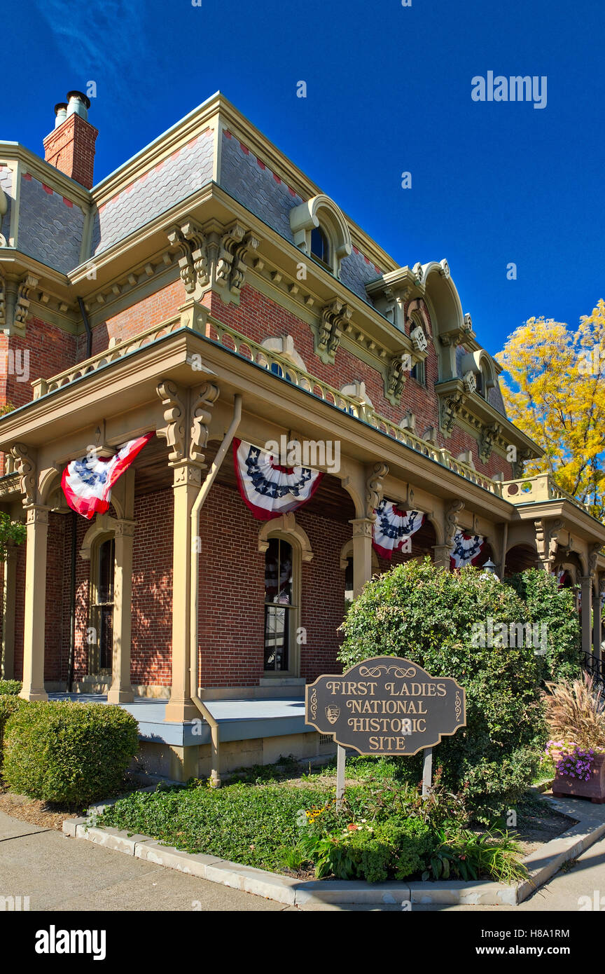 Site Historique National First Ladies Museum, Canton, Ohio, USA. Banque D'Images