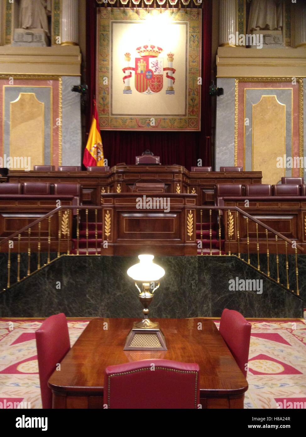 Intérieur du Congrès des députés en Espagne Banque D'Images