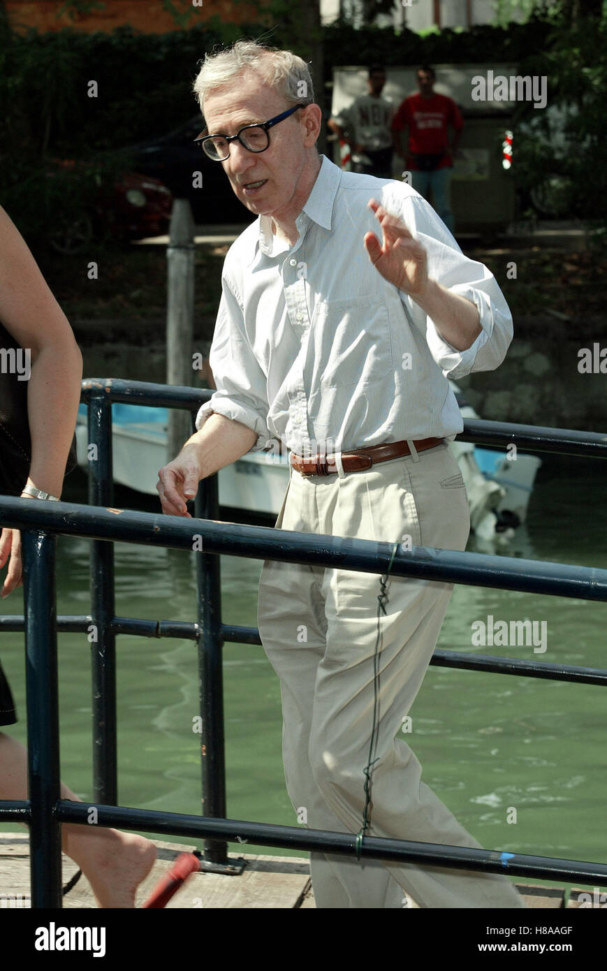 WOODY ALLEN N'IMPORTE QUOI D'AUTRE PHOTOCALL 60ème FESTIVAL DU FILM DE VENISE ITALIE 27 Août 2003 Banque D'Images