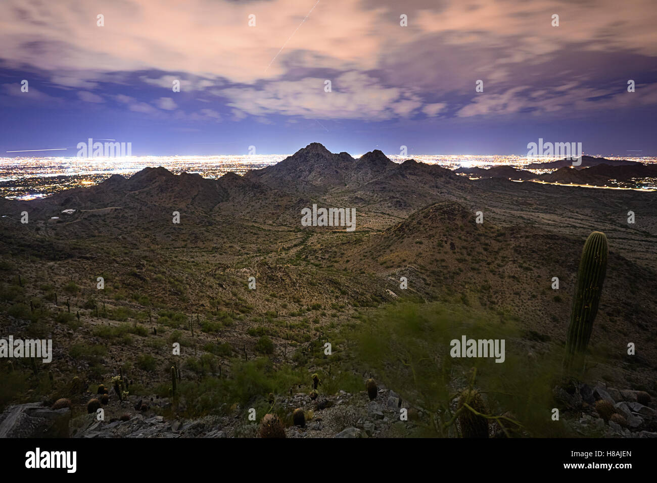 Ciel nocturne de Phoenix Mountain préserver Banque D'Images