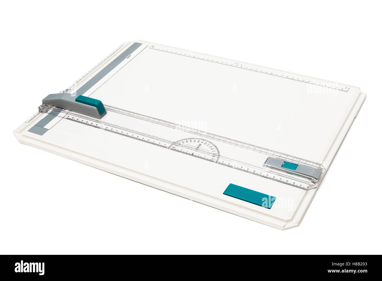 Planche à dessin sur un fond blanc Banque D'Images