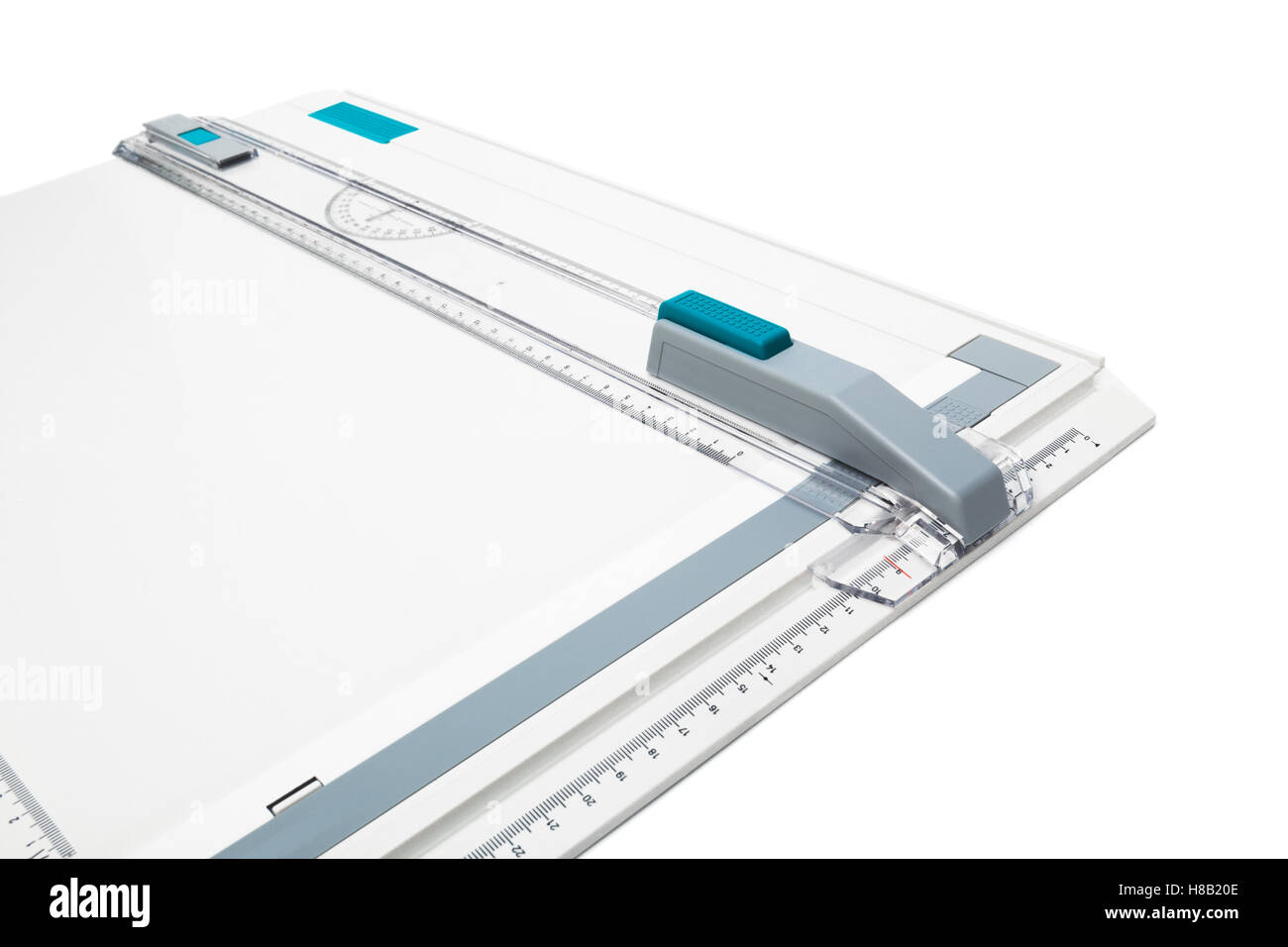 Planche à dessin moderne sur un fond blanc Banque D'Images