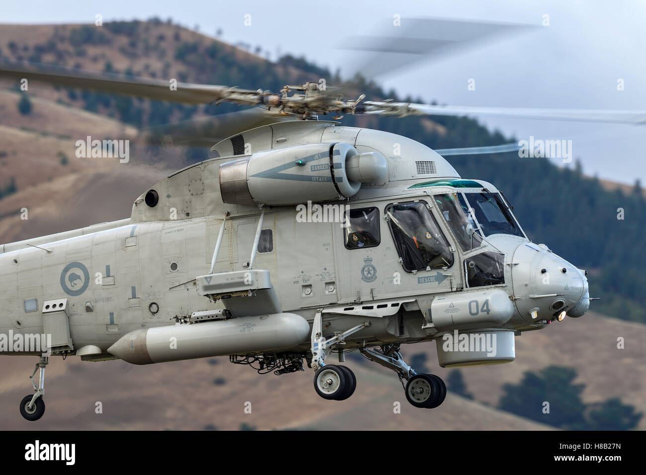 Royal New Zealand Navy Kaman SH-2G Super Seasprite hélicoptère anti-sous-marine. Banque D'Images