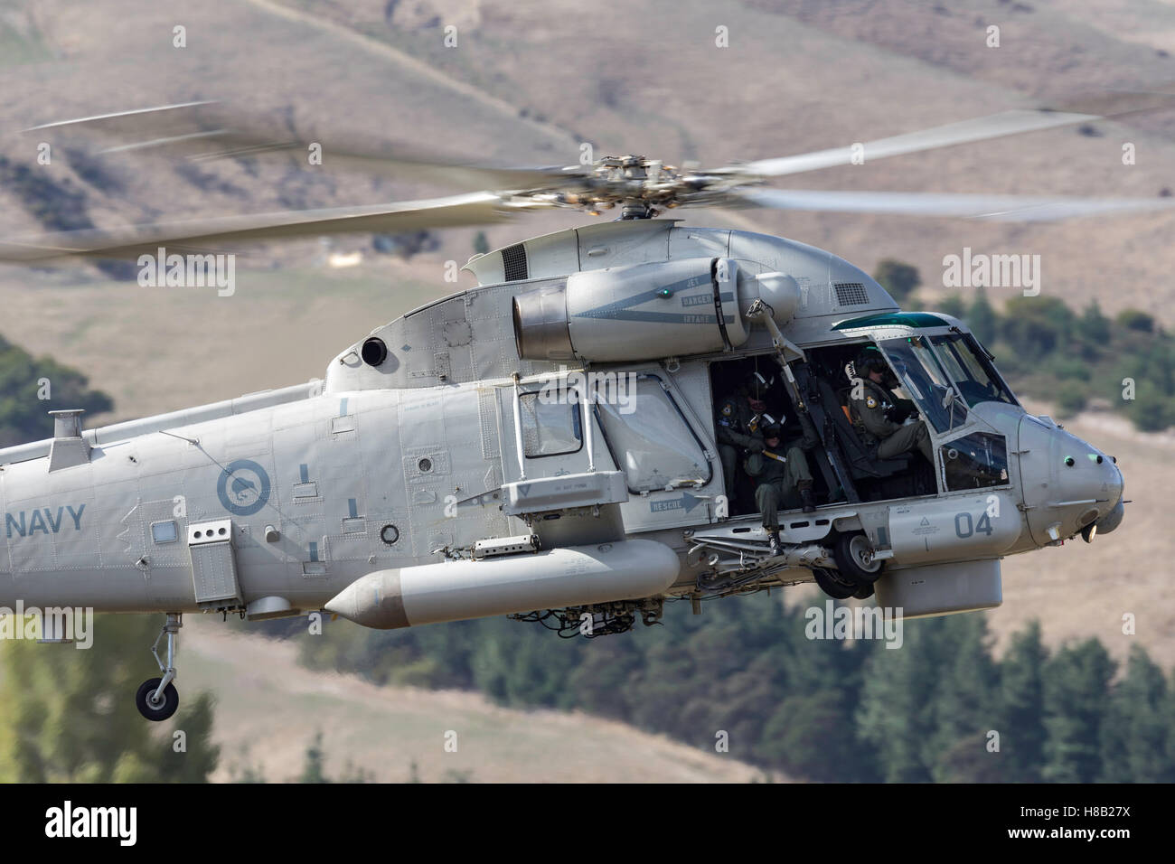 Royal New Zealand Navy Kaman SH-2G Super Seasprite hélicoptère anti-sous-marine. Banque D'Images