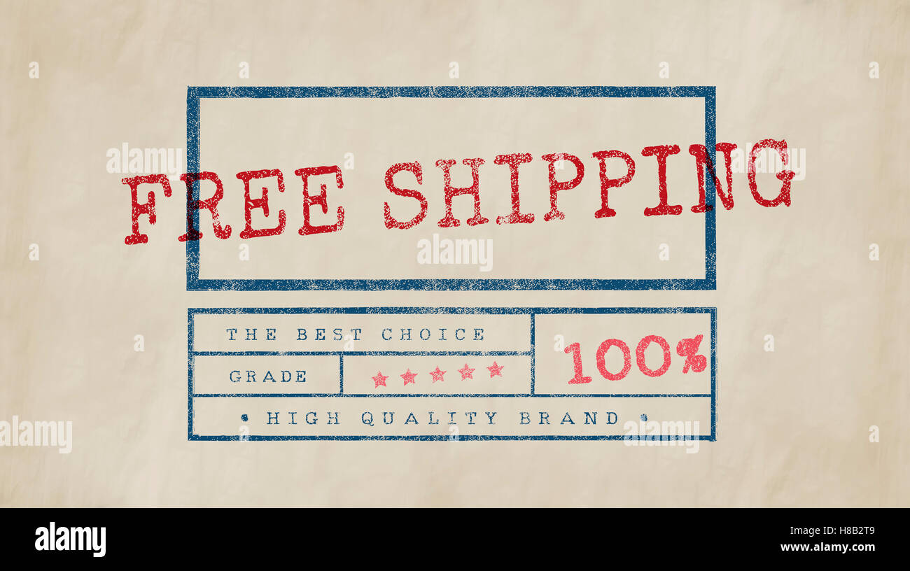 Shiiping gratuitement en ligne Produits populaires Shippment Banque D'Images