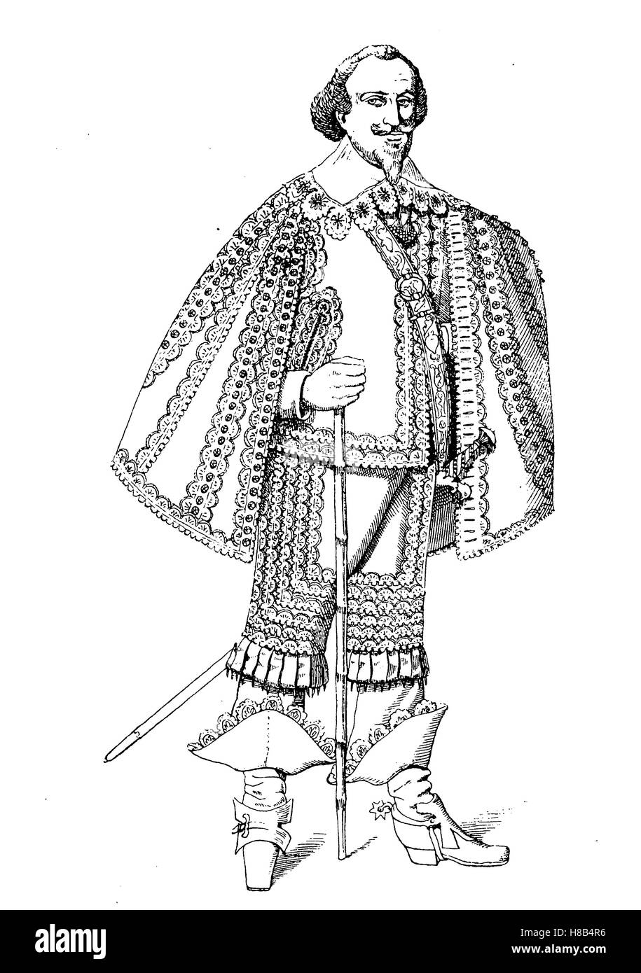 William Augustus, duc de Brunswick-Harburg, 1635, histoire de la mode, des costumes story Banque D'Images