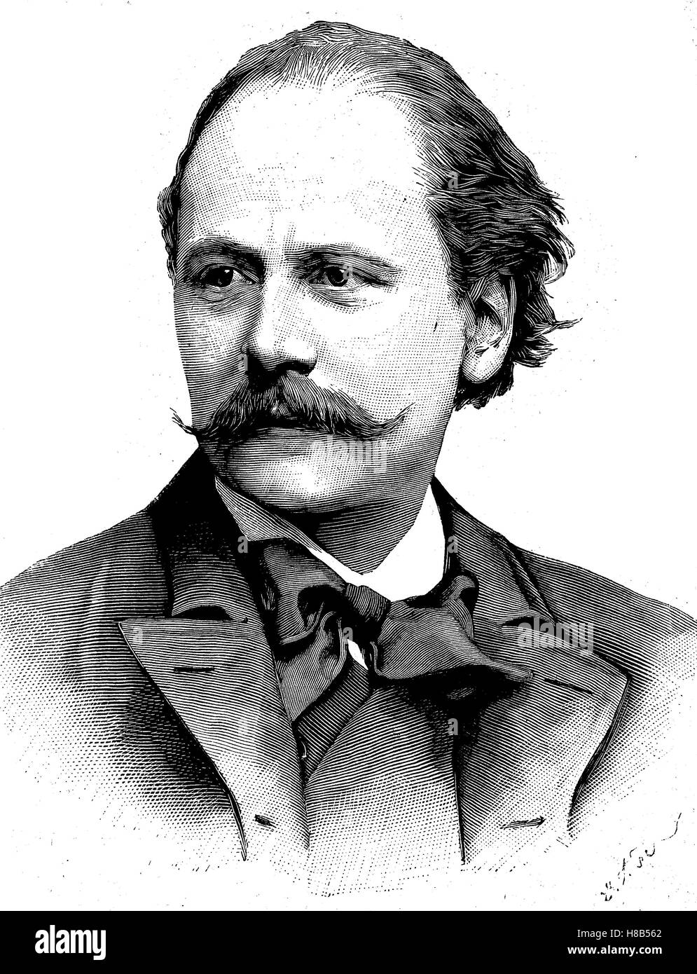 Jules Emile Frédéric Massenet, 12 mai 1842 - 13 août 1912, est un compositeur français de l'époque romantique, plus connu pour ses opéras, gravure sur bois de 1892 Banque D'Images