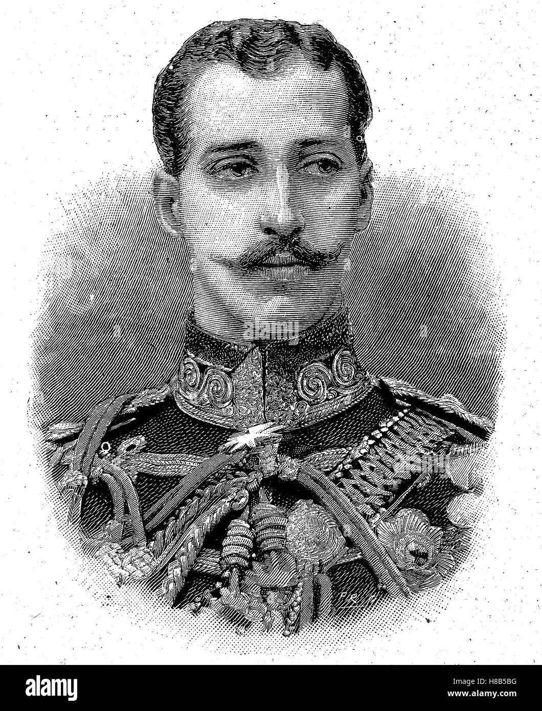 Prince Albert Victor, duc de Clarence et d'Avondale, Albert Victor Christian Edward ; 8 Janvier 1864 - 14 janvier 1892, a été, l'aîné des enfants d'Albert Edward, prince de Galles, futur roi Édouard VII, et le petit-fils du monarque britannique régnant, la reine Victoria, gravure sur bois de 1892 Banque D'Images