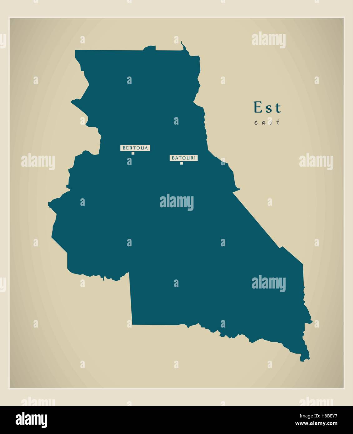 Carte moderne - Est CM Illustration de Vecteur