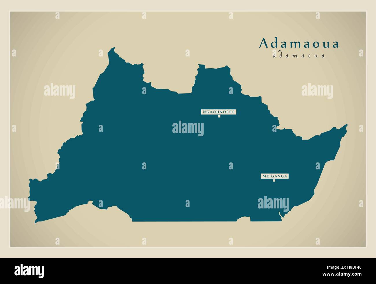 Carte moderne Adamaoua - CM Illustration de Vecteur