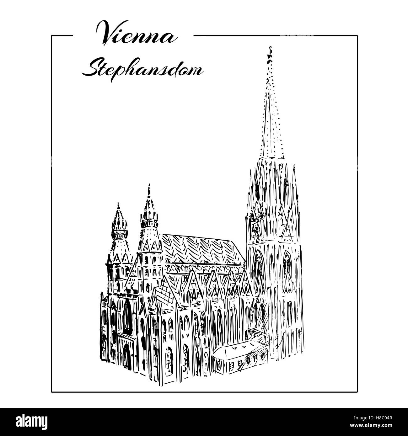 Dom de Vienne. Stephansdom Illustration de Vecteur
