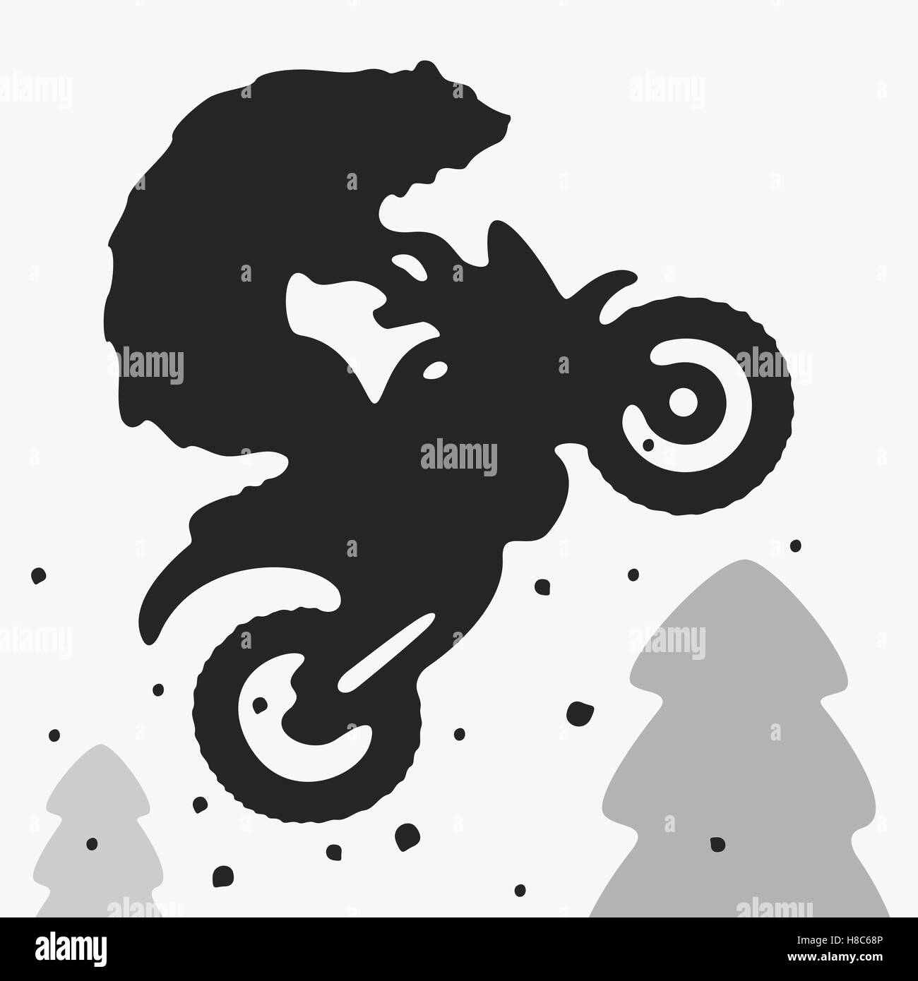 Vélo ours Vector Illustration Illustration de Vecteur