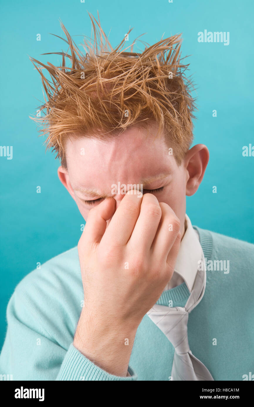 L'homme stressé Banque D'Images