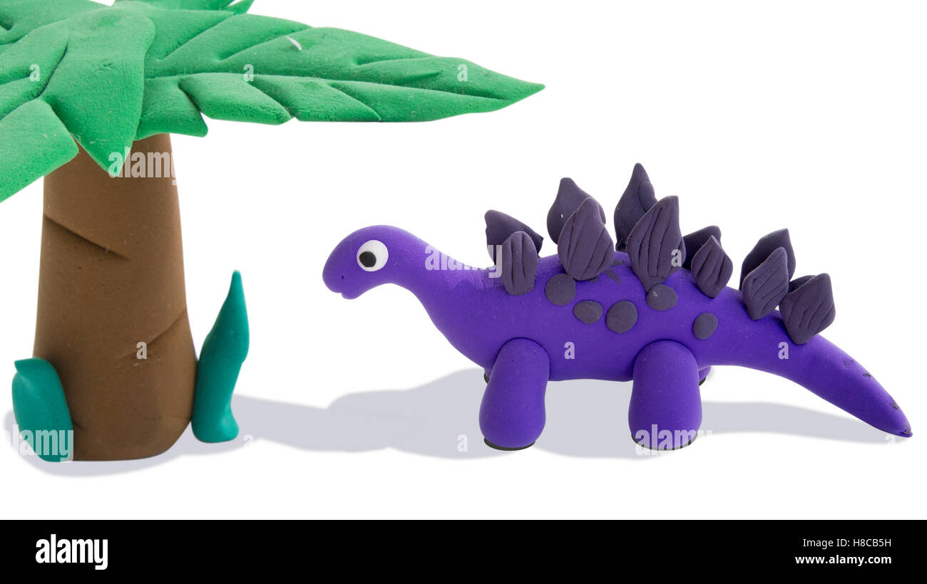 Modèle en argile art education dinosaure Banque D'Images