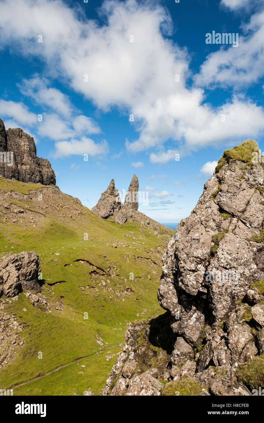 Le Storr à Trotternish sur l'île de Skye. Banque D'Images