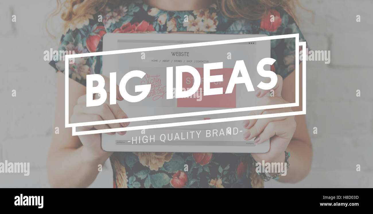 De grandes idées Plan d'Action Proposition Objectif Stratégie Concept Banque D'Images