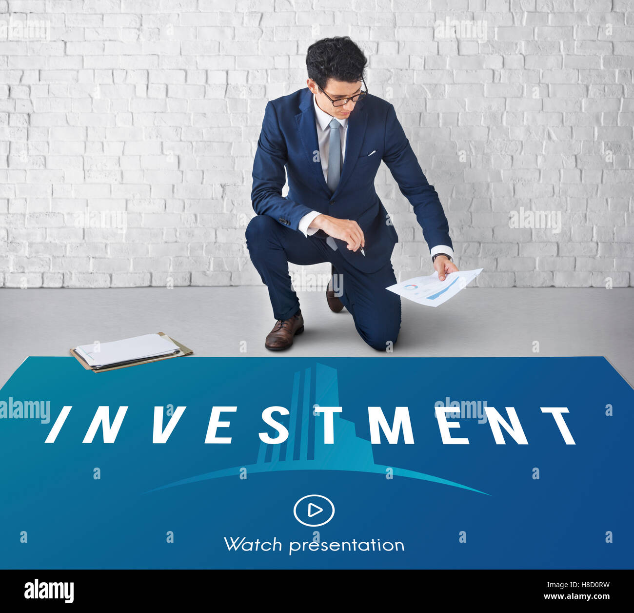 Bâtiment Immobilier Concept Icône Banque D'Images