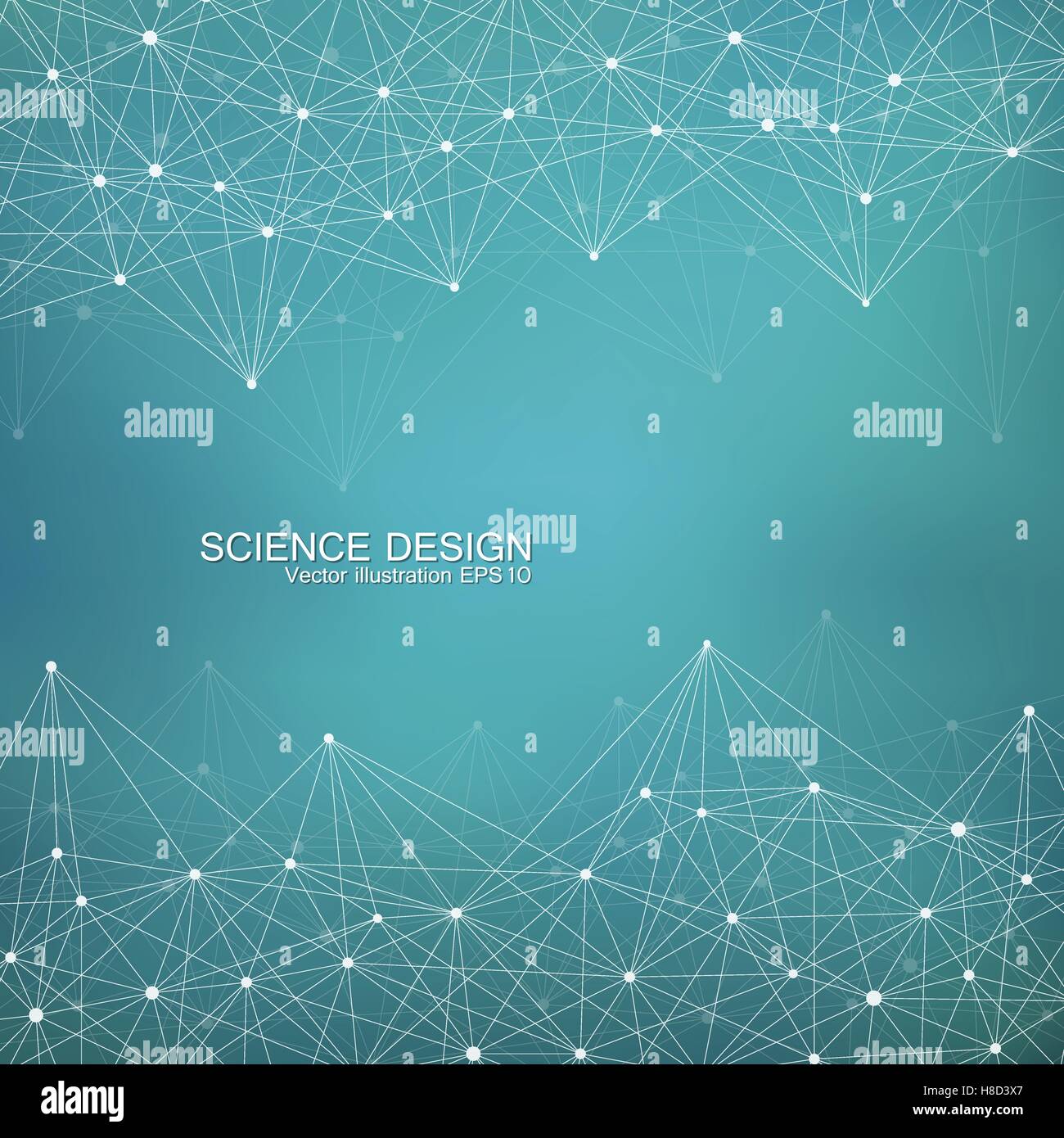 Molécule de structure de l'ADN et les neurones. Atome structurels. Composés chimiques. La médecine, de la science, de la technologie concept. Abs géométrique Illustration de Vecteur