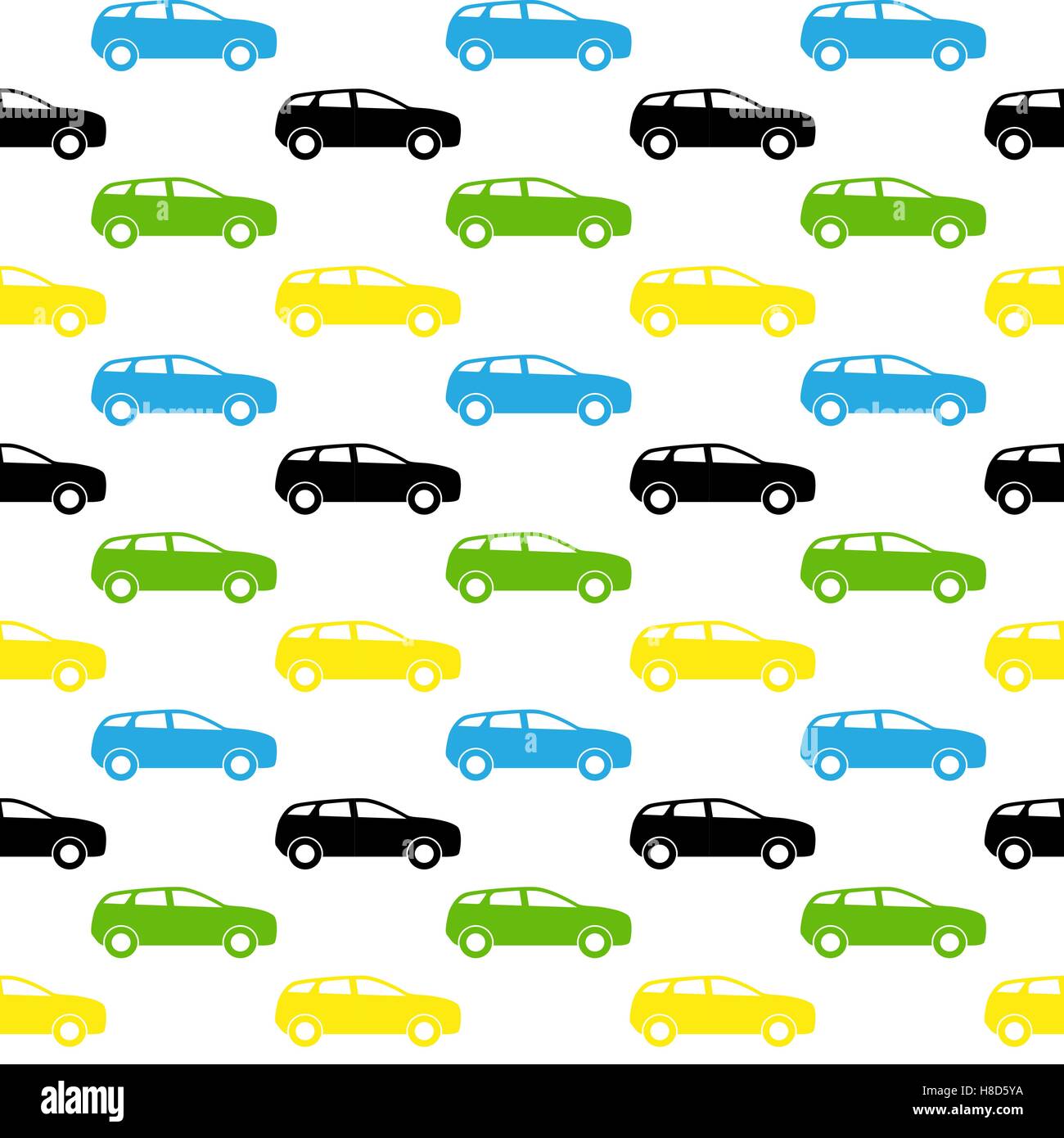 Modèle de voiture transparente colorée silhouette. Vector Illustration. Illustration de Vecteur