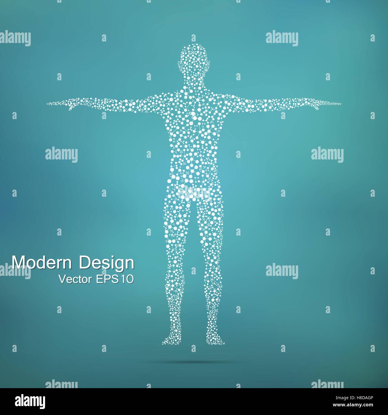 Molécule de structure de l'homme. Modèle Abstrait de l'ADN du corps humain  . La médecine, la science et la technologie. Vecteur scientifique pour  votre conception Image Vectorielle Stock - Alamy