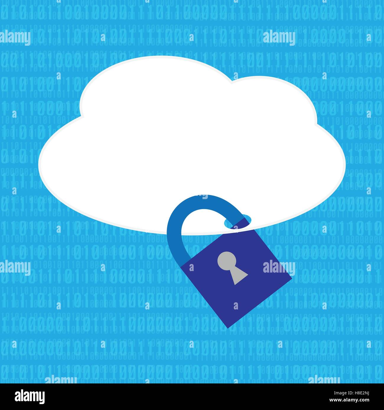 Symbole de la Sécurité Cloud computing Illustration de Vecteur